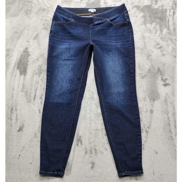 Maurices Denim - Maurices M Jeans Womens 16W Blue Crossover High Rise Pull On Skinny Jegging